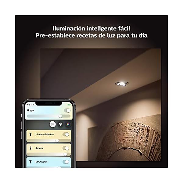Philips Hue White Ambiance Pack 2 bombillas LED funciona con Alexa y Google Home