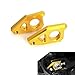 Price comparison product image H2RACING Rear Axle Spindle Chain Adjuster Blocks for YZF-R1 2005-2015,T-MAX 530 FZ8 2012-2015,FZ1 2006-2015 (Gold)