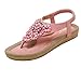 Produktbild VJGOAL Damen Sandalen, Frauen Mädchen Böhmischen Mode Flache beiläufige Sandalen Strand Sommer Flache Schuhe Frau Geschenk (41 EU, T-Pink)
