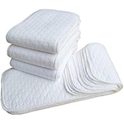 Sensail Lot de 5pcs Bébé Filles Garçons Couche Insert Lavable en coton Super Absorbant