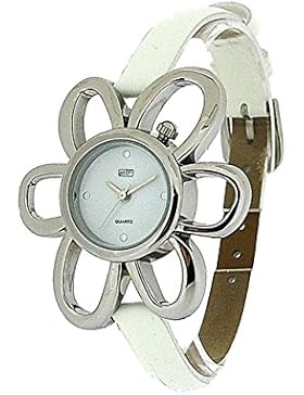 Eton elfenbein Blumengehäuse, schmales Armband Uhr