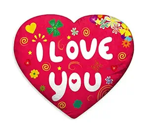 DreamVio Love Heart Shaped Velvet Cushion/Pillow/Plush for Gifting on Birthdays,Anniversaries, Valentine Day Color - Multi (Size- 15x17 inch) Shape 15
