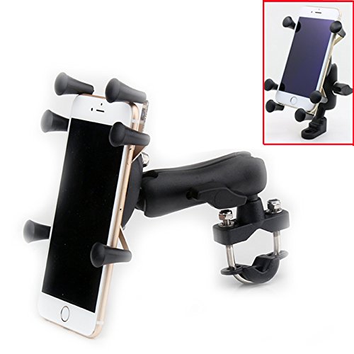 SUNSEATON Support Telephone Moto, Universel Moto Support Téléphone avec Rotatif 360 Réglable, Moto Guidon Cradle Suppor pour iPhone 6 Plus/ 6S Plus/ 7/ 7 Plus/ Samsung s7 etc