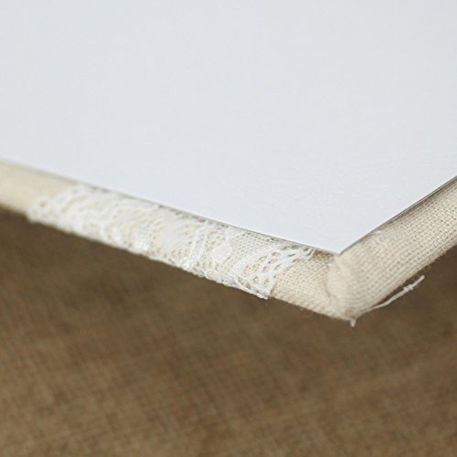 Club Green Leinen Gästebuch mit Spitze, natur, 220 x 170 mm - 4