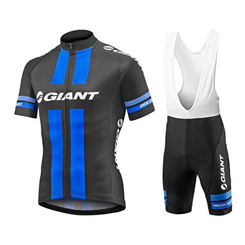 Sports Thriller Rider WN Estilo 22 Bicicleta de Montaña Ciclo Maillot para Hombre Manga Corta y Culotte Pantalones Cortos de Ciclismo Combinación Large