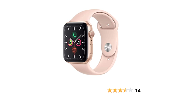 Apple Watch Series 5 44mm (GPS) - Cassa In Alluminio Color Oro Con  Cinturino Sport Rosa Sabbia (Ricondizionato) : Amazon.it: Elettronica