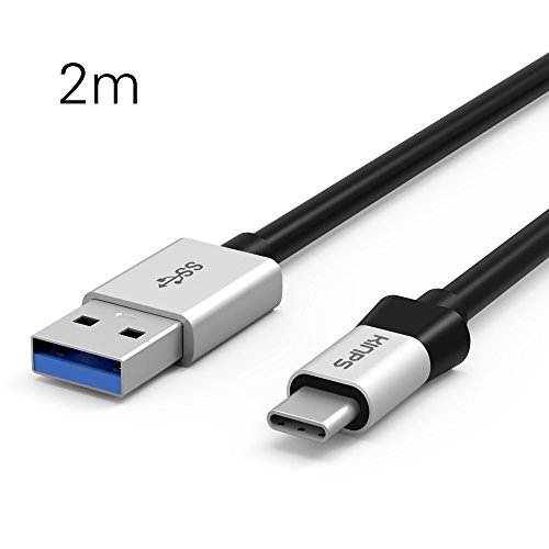 Tipo C Cable  Kinps 2m Cable cargador y de datos USB de tipo C 3 1 con conector reversible para el nuevo Apple MacBook 12    ChromeBook Pixel  Nexus 5X  Nexus 6P  OnePlus 2  Nokia N1 Tablet  LG G5  Xiaomi 4C  Nintendo Switch 2017 y otros dispositivos que soporten USB C   Negro 