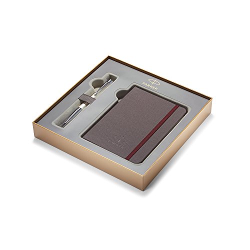spécifications PARKER Coffret-cadeau collection britannique, stylo-bille Urban et carnet, Premium perle métallique CT (1978329)