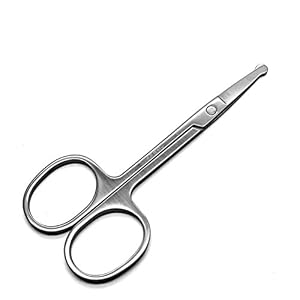 Frcolor Facial Hair Scissors - Safety Hair Scissors for Eyebrows, Eyelashes, Nose Hair, Ear hair, Moustache and Beard… - Image 5