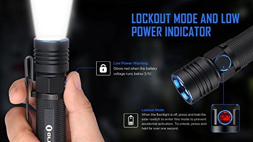 Olight® S30R III Taschenlampe wiederaufladbar – Cree XM-L2 CW LED max. 1050 Lumen mit 1 x speziellem Lithium Ionen 18650 Akku 3500mAh, 1 x USB-Ladekabel , 1 x Magnet Dockingstation und Handschlauf - 9