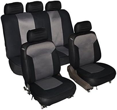 Autonise Universal Fit Knitted-jacuard Bucket Seat Cover (Fit Most Car,Truck, Suv, or Van with headrest) Airbag Compatible Full set