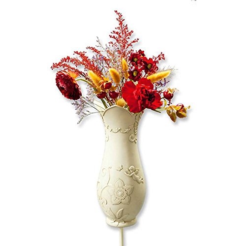 Grabvase Flora Friedhofsvase Steckvase Grabschmuck Vase Kunststein mit Engel NEU - 4