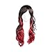 WIG-023 Synthetic Long Ombre Black and Red Wig