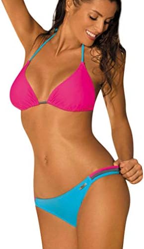Solid Color Halter Bikini,Resplend Sexy Women V-Neck String Two-Pieces Swimwear