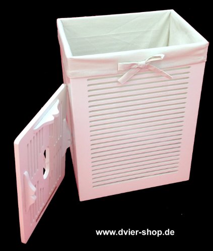 Wäschekorb laundry holz weiss 40×30 H.55 MHZWK-08WRt - 2
