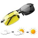 ✅[Lente Polarizada HD]: La protección UV 400 bloquea los rayos UVA y UVB 100% dañinos. Reduzca el resplandor de la luz solar y las superficies reflejadas, como el agua, la carretera, la nieve, etc. La lente HD ayuda a restaurar el mundo del color verdadero y ayuda en la conducción, la pesca, el golf, el senderismo y otros
