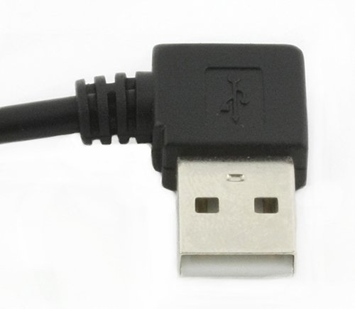 USB 2.0 Verlängerungskabel Stecker / Buchse Adapter 90° rechts gewinkelt 10 cm – 1 Stück - 4