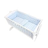 TupTam 6-tlg. Wiegen-Set 80×80 Bettwäsche Bettdecke Bettbezüge Nestchen Himmel für Stubenwagen Pendelwiegen Beistellbett - 2