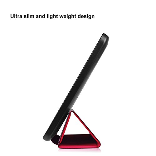 AVIDET Ultra Slim Acer Iconia One 8 B1-850 Hülle Case Superleicht Ständer Smart Shell Cover Schutzhülle Etui Tasche für Acer Iconia One 8 B1-850 Tablet-PC (Rot) - 5