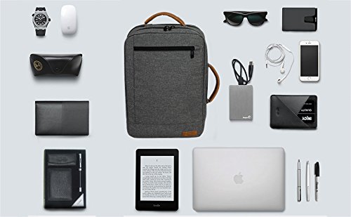 ALLCAMP Laptop Rucksack verschiedenen Organizer-Taschen  bis 15 6 Zoll  - Grau