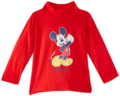 Disney Baby Boys Mickey Mouse NH0073 Sweatshirt, Red (True Red/Blue), 0-6 Months (Manufacturer Size:6 Months)