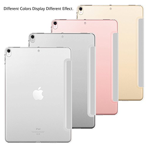 iPad Pro 10,5 Hülle, Infiland Ultra Smart Slim Lightweight Schutzhülle Cover für Apple Neu iPad Pro 10,5″ Display 2017(mit Auto Schlaf / Wach Funktion)(Silber) - 4