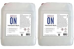 ‎ANTIVIR ON Isopropanol Isopropylalkohol 99,9% IPA 2x5l Entfetter Antiviron Entferner