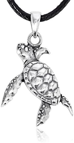 Llords Jewellery Aloha Hawaiian Sea Turtle Pendant Necklace, Fine Pewter Jewelry