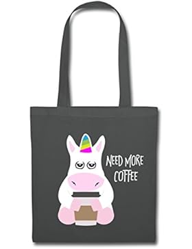 Einhorn Need More Coffee Brauche Kaffee Stoffbeutel von Spreadshirt®