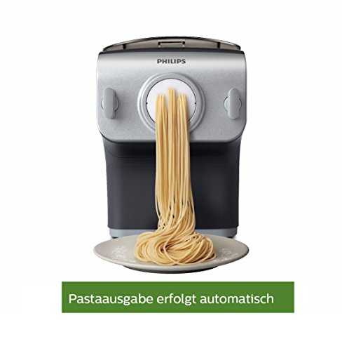 Philips Hr235812 Pastamaker 200 W Vollautomatische Nudelmaschine Mit Wiegefunktion Und 8 Formscheiben Grausilber Philips Hr235812 Pastamaker 200 W Vollautomatische Nudelmaschine Mit Wiegefunktion Und 8 Formscheiben Grausilber