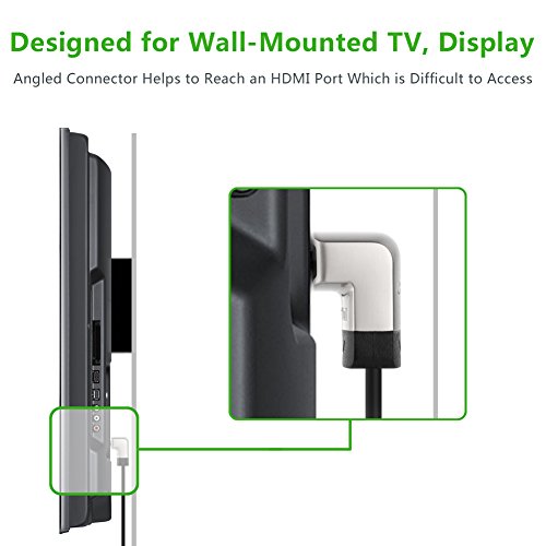 Ugreen High Speed 3m 270 Grad Winkelstecker HDMI Kabel mit Ethernet für Ultra HD 4K 3D, Kompatibel mit Blue-ray Playern, 3D Television,HDTV, Roku, Xbox360, PS3, Apple TV usw - 2