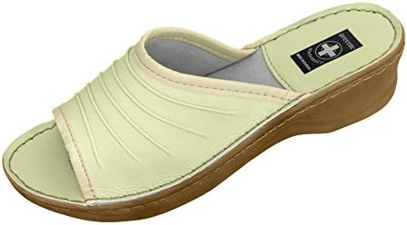 Genuine Ladies Women's Leather Slippers, Flip-Flops With Orthopedic Insole. Various Colours