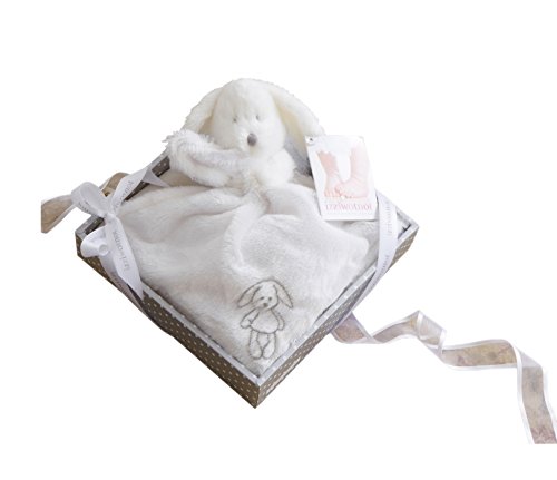 Izziwotnot Bunny Comforter Gift Boxed (White)
