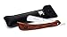 Pure Rose Wood Shaving Razor, Cut Throat Razors/Shavette Razor(NO BLADES INCLUDED) + Leather Pouch