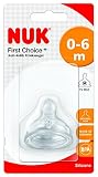 NUK First Choice+ Silikonsauger, Größe 1, mittelgroß (0–6 Monate), 2 Stück - 2