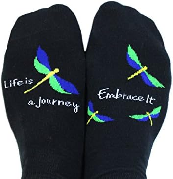Toe Talk LIFE IS A JOURNEY Non Slip Grip Socks for Pilates Barre Yoga Dance Tai Chi &amp; Meditation