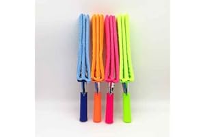 V&AMYA Spazzola veneziane, panno in microfibra per spolverare e insaponare cancelli di ferro, napoletane, veneziane e termosifoni, caloriferi. Vari Colori