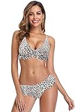 💋BIKINI OBERTEIL: Die abnehmbare gepolsterte Pads bringt eine gewisse Push-Up-Wirkung und macht ein schöne Dekollte. Durch verstellbare Träger kann man nach eingene Oberweite verstellen.