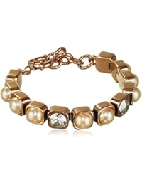 Dyrberg/Kern 336956 - Pulsera de acero inoxidable con perla (17.6 cm)