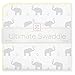 SwaddleDesigns Ultimate Receiving Blanket, Elephant & Chickies (Pastel Yellow)