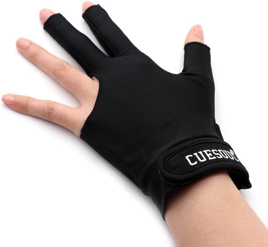 CUESOUL Guantes de Billar Mano Puente Izquierda/Derecha - Adecuado para Juego de Billar/Snooker/Juego de Carambola