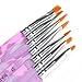 7pcs UV Gel Acrylic Nail Art Design Builder Salon DIY Brush Pen Set marble