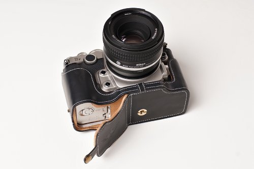 TP Main v  ritable Cuir v  ritable Demi Camera Case Sac Housse pour Nikon Df Bas noir Ouverture Version