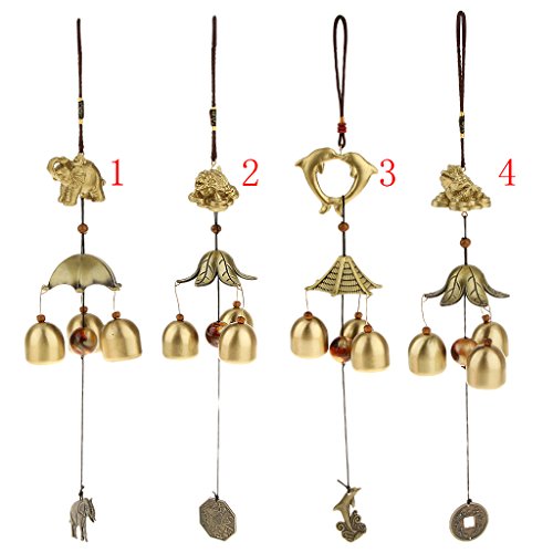 Chinesische Drachen Schildkröte Kupfer Glocke Glück Feng-Shui-hängenden Charme Windspiel - 3