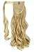 S-noilite® Clip in Pony Tail Hair Extensions Wrap Around Ponytail Curly Hair Extension Piece 17 inches (17 inches, Ash Blonde mix Bleach Blonde)