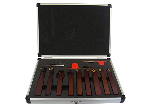 PAULIMOT Drehstahl-Satz Drehmeißel-Set mit Wendeplatten, 9-teilig, 12 mm - 2