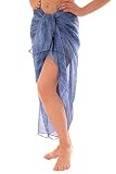 Múltiples maneras de llevar: se puede llevar como una cubierta de playa, pareo, falda de envoltura corta, vestido de sarong, chal de playa, manta de playa, pañuelo de cabeza y muchos más. Protege tu piel de quemaduras de sol desagradables.