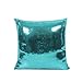 Sparkling Sequins Decorative Pillow Cushion Cover Pillow Case Home Office Sofa Bed Car Throw Pillowcase 18 inch Green [ 1 pc ]