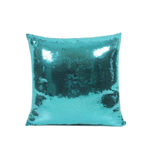 Sparkling Sequins Decorative Pillow Cushion Cover Pillow Case Home Office Sofa Bed Car Throw Pillowcase 18 inch Green [ 1 pc ]