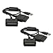 Produktbild PS2 Playstation 2 zu PS3 PC USB Gamepad Controller Konverter Dual Adapter Kabelführung 2er Set
